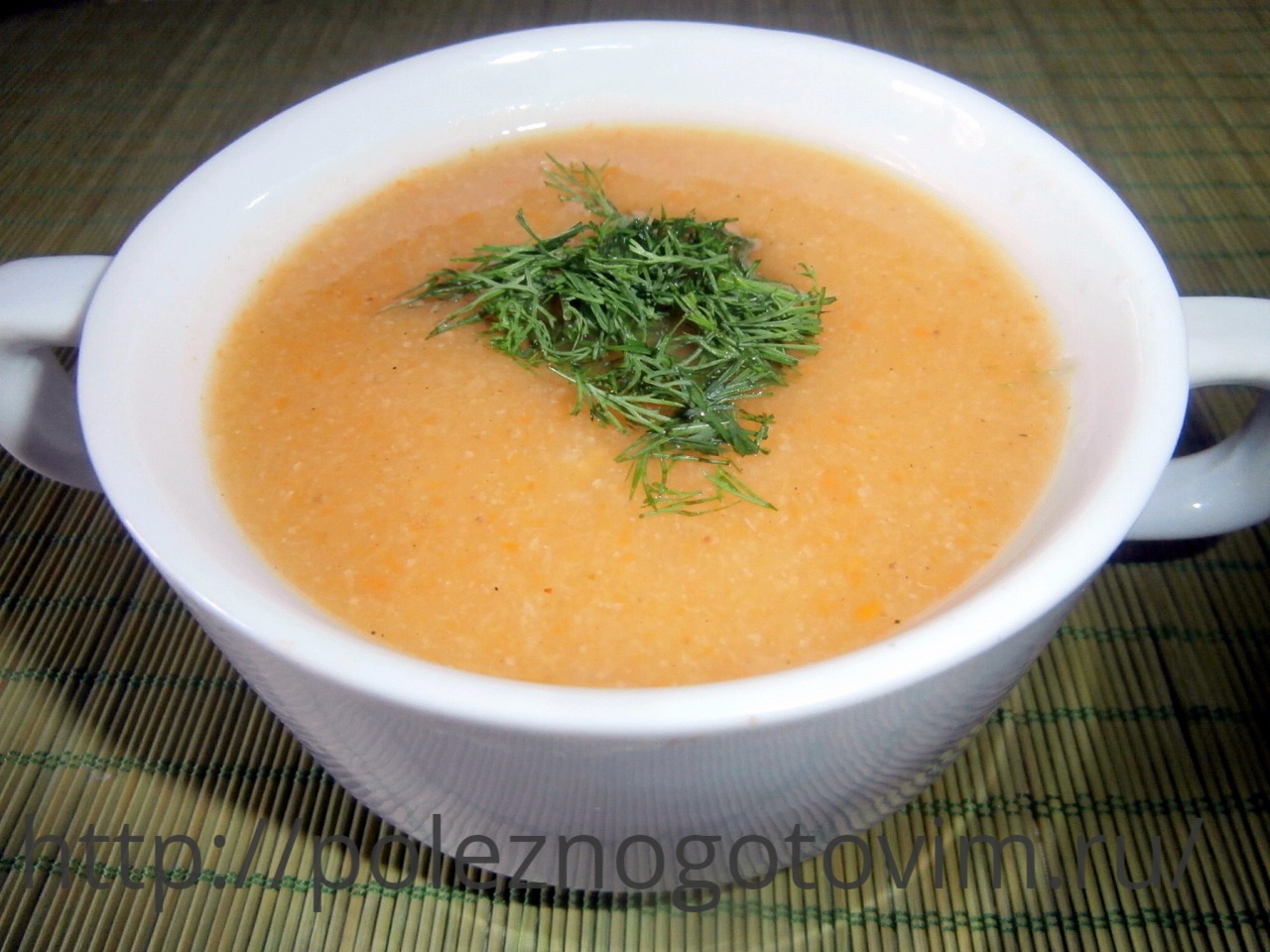 Рецепт: Суп диетический - нежный суп-пюре для похудения, для детского питания