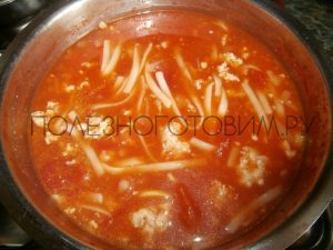 томатный суп с фаршем