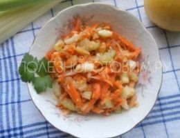 Миниатюра к статье Мега полезный салат с морковью, яблоком и стеблем сельдерея. И еще кое-что для улучшения вкуса…